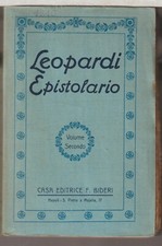 1215 leopardi epistolario usato  Trecastelli