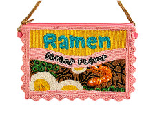 Usado, Bolsa tiracolo Lily Posh com miçangas Ramen, mini bolsa de telefone com miçangas, camarão comprar usado Usado, Bolsa tiracolo Lily Posh com miçangas Ramen, mini bolsa de telefone com miçangas, camarão comprar usado  Enviando para Brazil