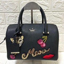 Kate Spade NOVA YORK Mini Bolsa de Ombro Boston Bolsa de Mão Patch de Lantejoulas Modelo RARO NOVO comprar usado  Enviando para Brazil