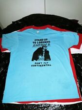 Camiseta Stand Up To Lorenzo Don't Fly Continental Vintage RaRe Años 80 Azul XL segunda mano  Embacar hacia Argentina