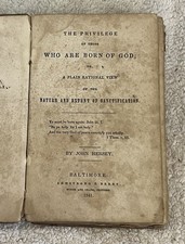 Usado, RARE Book, Rev. John Hersey, Baltimore, 1841 Privilege of Those Born of God comprar usado Usado, RARE Book, Rev. John Hersey, Baltimore, 1841 Privilege of Those Born of God comprar usado  Enviando para Brazil