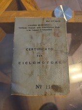 Certificato Per Ciclomotore Garelli 38b Libretto comprar usado  Enviando para Brazil