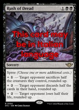 Mtg rush dread usato  Bari