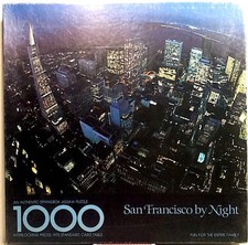Quebra-cabeça Springbok San Francisco By Night Transamerica Pyramid 1000 peças 24" X 30" comprar usado  Enviando para Brazil