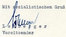 Autograph kurt lohberger gebraucht kaufen  Hamburg