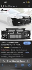 Usado, Capa de conversão de para-choque dianteiro estilo FQ440 compatível com 2008-2015 Mitsubishi Lancer PP comprar usado  Enviando para Brazil