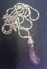 Amythest necklace silver for sale  COVENTRY