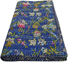 Cobertor de cama Kantha duplo indiano vintage joga algodão reversível Gudari comprar usado  Enviando para Brazil