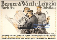 Fábrica de tintas Berger Wirth anúncio alemão 1915 WW 1 cinto cartucho soldado () comprar usado  Enviando para Brazil