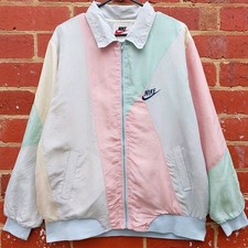 Jaqueta de corrida vintage anos 90 Nike com zíper colorblock pastel corta-vento esportes academia comprar usado  Enviando para Brazil