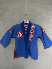 Jaqueta juvenil Gracie Barra Equipe Jiu Jitsu Gi azul quimono ativo tamanho Y2 comprar usado  Enviando para Brazil