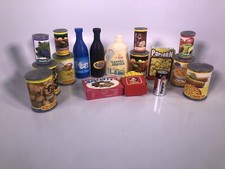 Lote antigo de 16 miniaturas de exibição de supermercado de alimentos comprar usado  Enviando para Brazil