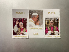 2025 Vaticano Francobolli Inizio Pontificato Papa Leone XIV da 1,25 1,30 e 2,45 comprar usado  Enviando para Brazil