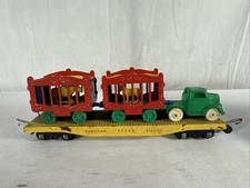 Desirable American Flyer Original S-Gauge #643 Circus Flat Car com Gaiolas comprar usado  Enviando para Brazil