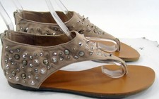 Sandálias sapatos femininos Skintone Spike alça plana no tornozelo tamanho 7,5 comprar usado  Enviando para Brazil