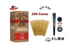 zig zag 1 1/4 cone pré-rolado não branqueado (200PK) + tubo Philadelphia, usado comprar usado  Enviando para Brazil