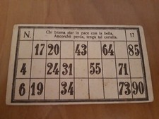 Antica cartella tombola usato  Palo del Colle