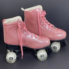 Patins Xudrez rosa glitter com cadarço tamanho 9 com bolsa comprar usado  Enviando para Brazil