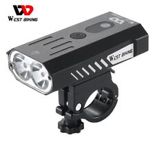 WEST BIKING 800LM USB Recargable Bicicleta Luz Delantera Faro Impermeable Negro segunda mano  Embacar hacia Mexico