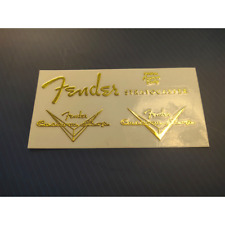 2 peças adesivo de metal autoadesivo para cabeçote de guitarra FENDER STRATOCASTER dourado comprar usado  Enviando para Brazil
