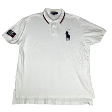 Polo Ralph Lauren Manga Curta US Open 2006 Big Pony Masculino XXLarge Branco, usado comprar usado  Enviando para Brazil