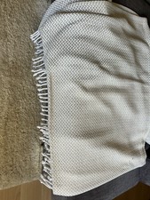 Baumwolldecke grau weiß gebraucht kaufen  Hemdingen