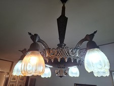 Lampadario ferro battuto usato  Novara
