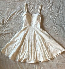 Vestido Eva Rose Fit & Flare comprimento joelho. Branco. Alças grossas. Pequeno. Bolsos!! comprar usado  Enviando para Brazil