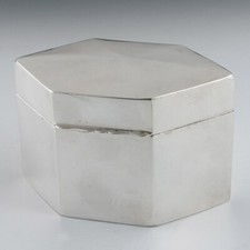 Silver tea caddy for sale  TUNBRIDGE WELLS