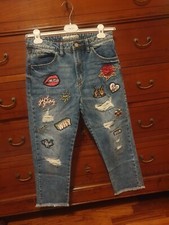 Jeans con toppe usato  Colleferro