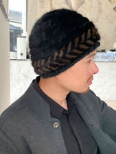 Chapéu de pele de vison real masculino inverno quente gorro boné roupa de cabeça casual viagem esqui, usado comprar usado  Enviando para Brazil