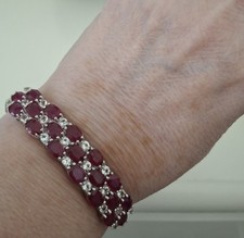 Bracelet ruby silver for sale  SUNDERLAND