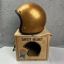Capacete de motocicleta vintage rosto aberto - Lear Siegler LSI-4150 dourado brilhante na caixa, usado comprar usado Capacete de motocicleta vintage rosto aberto - Lear Siegler LSI-4150 dourado brilhante na caixa, usado comprar usado  Enviando para Brazil