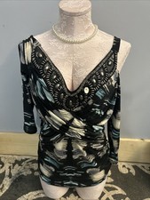 Blusa feminina Venus manga longa fora do ombro. Multipadrão preto  comprar usado  Enviando para Brazil