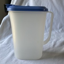 Jarro transparente Tupperware #2009 Slim Line 2 qt com tampa flip top azul vintage  comprar usado  Enviando para Brazil