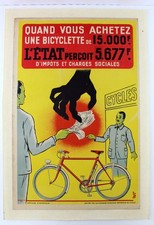 Affiche vélo ancien d'occasion  France