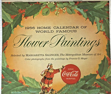 Calendario casero de pinturas florales de fama mundial Coca~Cola 1956 - Tu BD en 1956 segunda mano  Embacar hacia Mexico