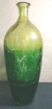 Vaso de vidro soprado à mão vintage verde 15,75" de altura feito na Espanha comprar usado  Enviando para Brazil