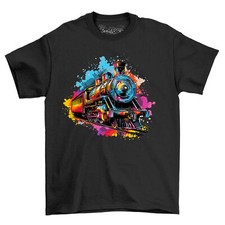 Usado, Camiseta Steam Train Paint Drip Design - Engraçada e cheia de vapor! Camiseta engraçada, comprar usado  Enviando para Brazil