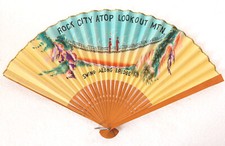 Ventilador plissado dobrável à mão vintage Rock City Lookout Mountain Tennessee publicidade  comprar usado  Enviando para Brazil