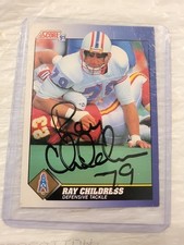 Usado, Cartão de futebol americano autografado Ray Childress 1991 comprar usado  Enviando para Brazil