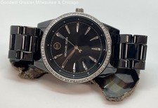 Relógio Michael Kors preto e prata tom strass fiança 89,2 g comprar usado  Enviando para Brazil