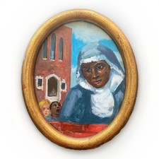 Folk art oil for sale  Northfield