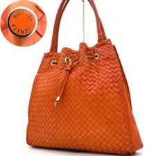 Bolsa tote de couro BOTTEGA VENETA Intrecciato laranja comprar usado  Enviando para Brazil