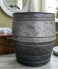 Lixeira Pottery Barn cano galvanizado 13" 829878L, usado comprar usado  Enviando para Brazil