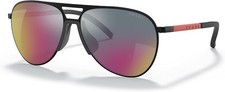 Usado, Óculos de sol masculino PRADA LINEA ROSSA SPS51X 1BO01M preto fosco/cinza azul vermelho 59mm comprar usado  Enviando para Brazil