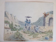 Antique south watercolor d'occasion  Expédié en Belgium