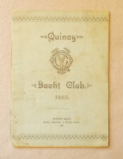 1885 QUINCY YACHT CLUB DIRECTORY Regattas Officers Courses Regulations comprar usado  Enviando para Brazil