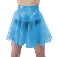 Mini-saia skatista sexy clube festa moda PVC transparente cintura alta linha A  comprar usado  Enviando para Brazil