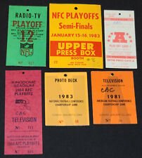 Usado, 1981-84 NFL TV /PRESS CHAMPIONSHIP TICKET /PASS (6) RAYMOND LEBRUN CBC MONTREAL comprar usado  Enviando para Brazil